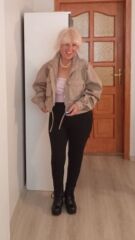 Açık yeşil kısa mont